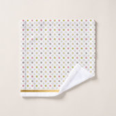 TOILETTE BLANCHE NEUTRE CERCLE OR SALLE DE BAINS (Gant de toilette)