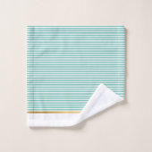 TOILETTE DE LUXE AQUA BLANCHE STRIPE GOLD SALLE DE (Gant de toilette)
