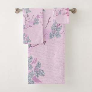 TOILETTE DE SALLE DE BAINS EN BLEU ROSE FLORALE PR