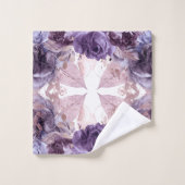 TOILETTE DE SALLE DE BAINS EN BOTANIQUE BLANC PURP (Gant de toilette)