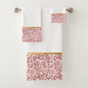 TOILETTE DE SALLE DE BAINS EN LEOPARD ROSE LUXE