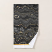 TOILETTE DE SALLE DE BAINS EN MARBRE BLANC NOIR (Serviette à main)