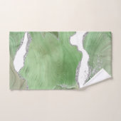 TOILETTE DE SALLE DE BAINS EN MARBRE BLANC VERT LU (Serviette à main)