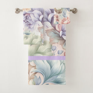 TOILETTE DE SALLE DE BAINS FLORALE DE PASTEL SPRL
