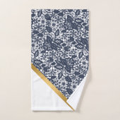 TOILETTE D'OR EN LACE BLANCHE DE LUXURY NAVY (Serviette à main)