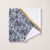 TOILETTE D'OR EN LACE BLANCHE DE LUXURY NAVY (Gant de toilette)