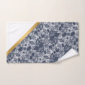 TOILETTE D'OR EN LACE BLANCHE DE LUXURY NAVY (Serviette à main)