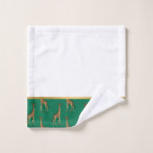 TOILETTE JUNGLE GIRAFFE GOLD TRIMMEE (Gant de toilette)