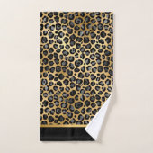 TOILETTE LUX LEOPARD BLACD GOLD (Serviette à main)