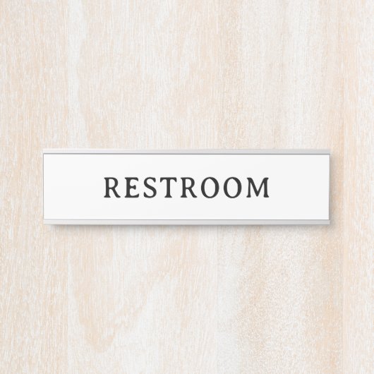 TOILETTE | Plaque de nom de porte moderne professi (Devant)