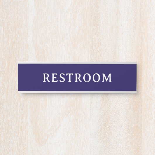 TOILETTE | Plaque de porte moderne professionnelle (Devant)