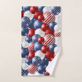 TOILETTE ROUGE BLANC BLEU PATRIOTIQUE (Serviette à main)
