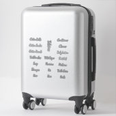 Toilettes Staples Étiquettes (Sur valise)