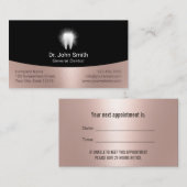 Toit brillante Noir & Rose Gold Dental Rendez-vous (Devant / Derrière)