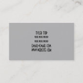 Toit, Goutters, Carte de visite de construction (Dos)