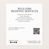 Toit gris style drôle carte de visite (Intérieur déplié)