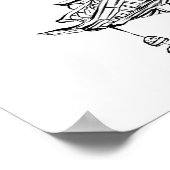 Toit Hanok coréen avec affiche en encre de chaux (Coin)