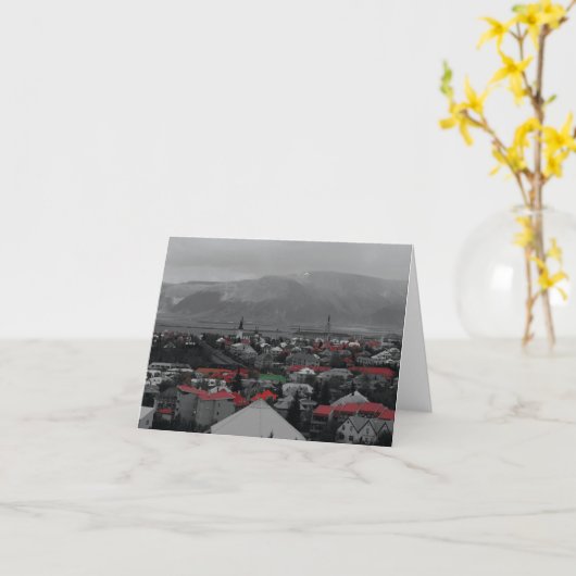 Toits colorés Cartes pour notes (Fleur jaune)