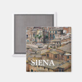 Toits de Sienne - aimant photo texte (Recto/Verso)