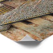 Toits de Sienne imprimé poster vertical (Coin)