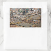 Toits en Siena rectangulaire photo autocollant (Sac)