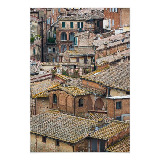 Toits en Sienne tirage photo verticale (Devant)
