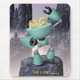 Tok & Jok TokBot versus JokBot Mousepad Muismat