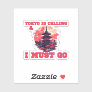 Tokio belt en ik moet weg sticker