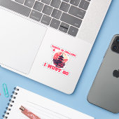 Tokio belt en ik moet weg sticker (Laptop met iPhone)