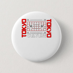 Tokio Gate voor reisliefhebbers Ronde Button 5,7 Cm