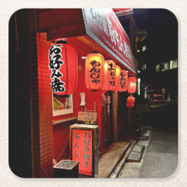Tokio Japan Afhaalrestaurant Vierkante Kartonnen Onderzetter