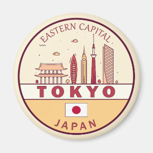 Tokio Japan City Skyline Embleem Magneet
