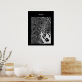 Tokio - Japan Dark City Map Poster (Keuken)