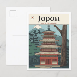 Tokio Japan illustratie reizen Briefkaart