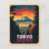 Tokio, Japan: Mount Fuji en stadsgezicht Briefkaart (Voorkant)