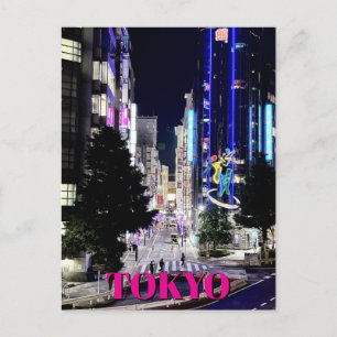 Tokio Japan Neonlichten 's Nachts Briefkaart