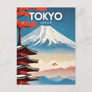 Tokio Japan nostalgische reizen Briefkaart