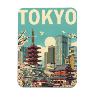 Tokio Japan reis vintage geschenken Magneet