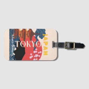 Tokio Japan Reiskunst, Retro Reiskunst Bagagelabel