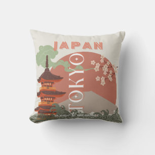 Tokio Japan Reiskunst, Retro Reiskunst Kussen