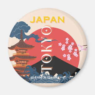 Tokio Japan Reiskunst, Retro Reiskunst Magneet