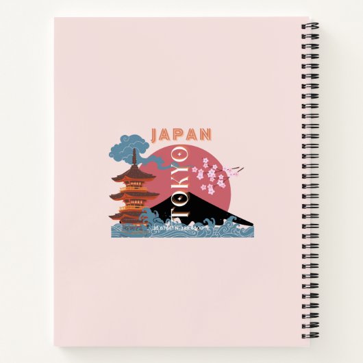 Tokio Japan Reiskunst, Retro Reiskunst Notitieboek (Achterkant)