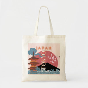 Tokio Japan Reiskunst, Retro Reiskunst Tote Bag