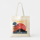 Tokio Japan Reiskunst, Retro Reiskunst Tote Bag (Achterkant)