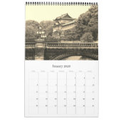 Tokio Japan Sepia 2025 Kalender (Jan 2026)