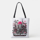 Tokio Japan Vakantie Draagtas (Achterkant)