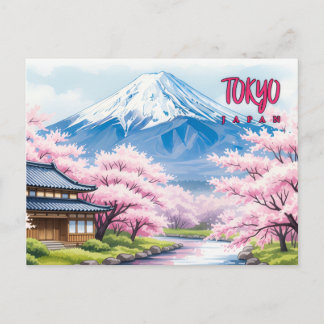 Tokio Japan Vintage Reis Kunst Briefkaart