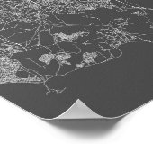 Tokio, Japan (zwart wit) Poster (Hoek)