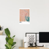 Tokio Kaart Poster - Tokyo Modern Kaart (Thuiskantoor)
