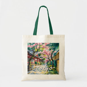 Tokio Kersenbloesem Aquarel Traditioneel Japan Tote Bag